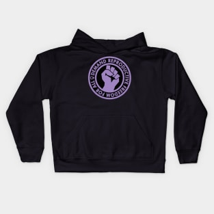 Demand Reproductive Freedom - Raised Clenched Fist - lavender Kids Hoodie